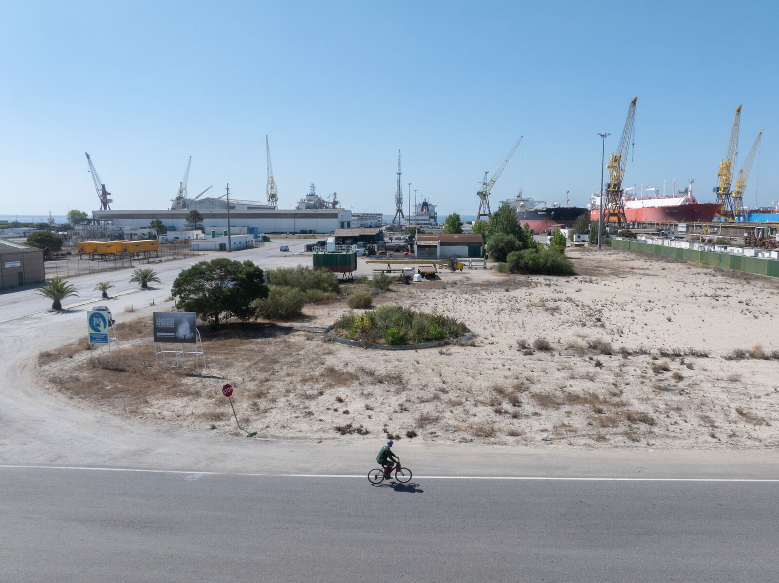 11,2 °C a menos dentro de um estaleiro naval